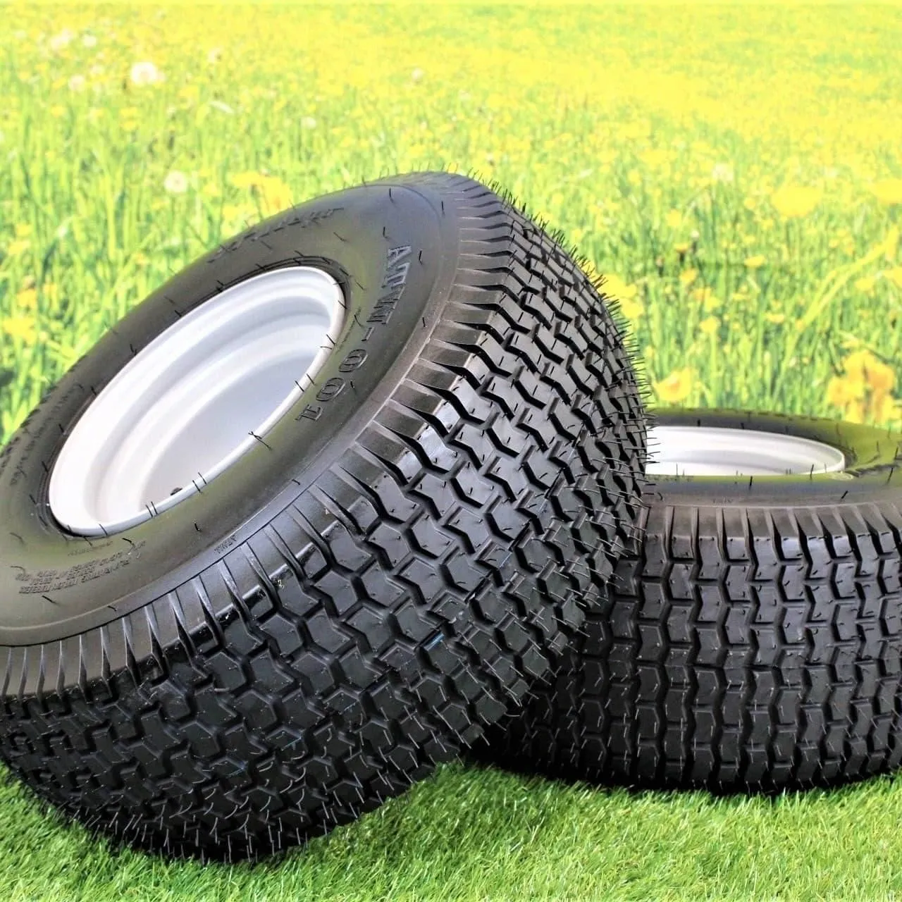 20x8.00-8 Tires with 8x7 Wheels 4 Ply for Lawn & Garden Mower Turf Tires (Set of 4) Husqvarna and Craftsman