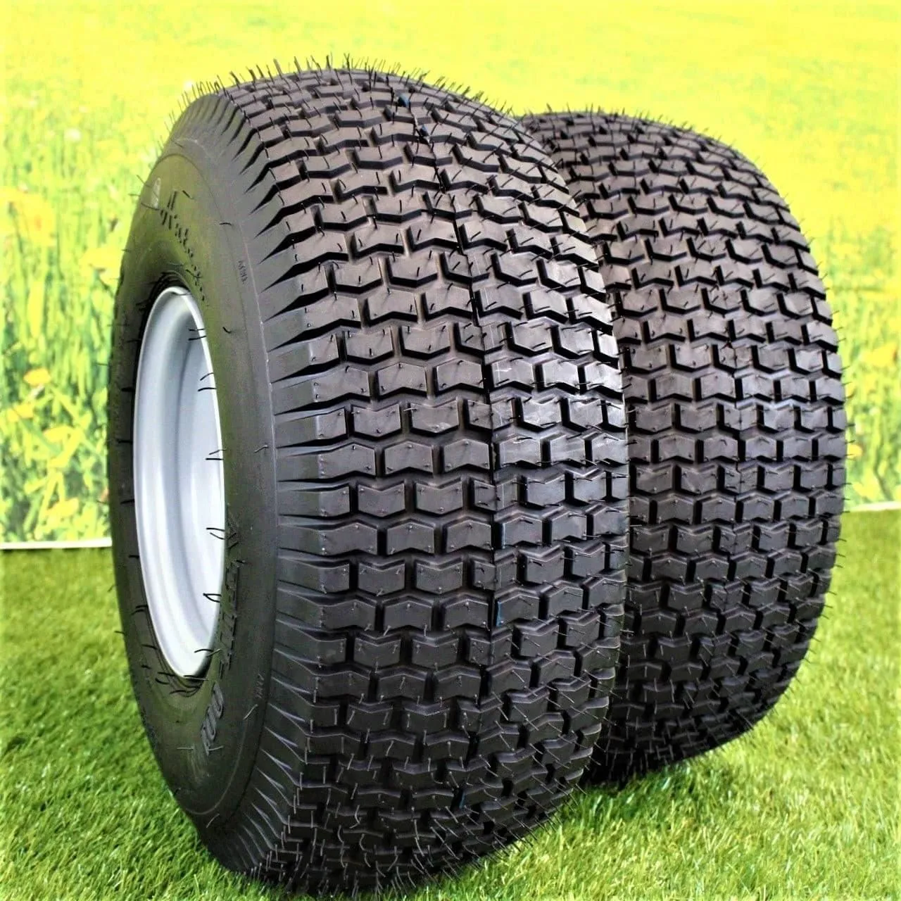 20x8.00-8 Tires with 8x7 Wheels 4 Ply for Lawn & Garden Mower Turf Tires (Set of 4) Husqvarna and Craftsman