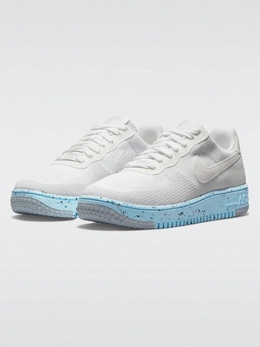 Air Force 1 Crater Flyknit Sneaker - White-White-Pure Platinum