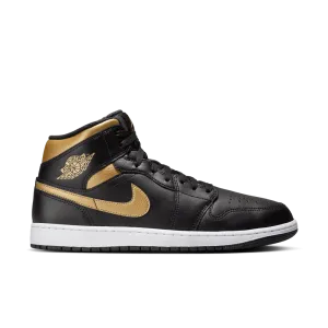 Air Jordan 1 Mid 'Black Metallic Gold'