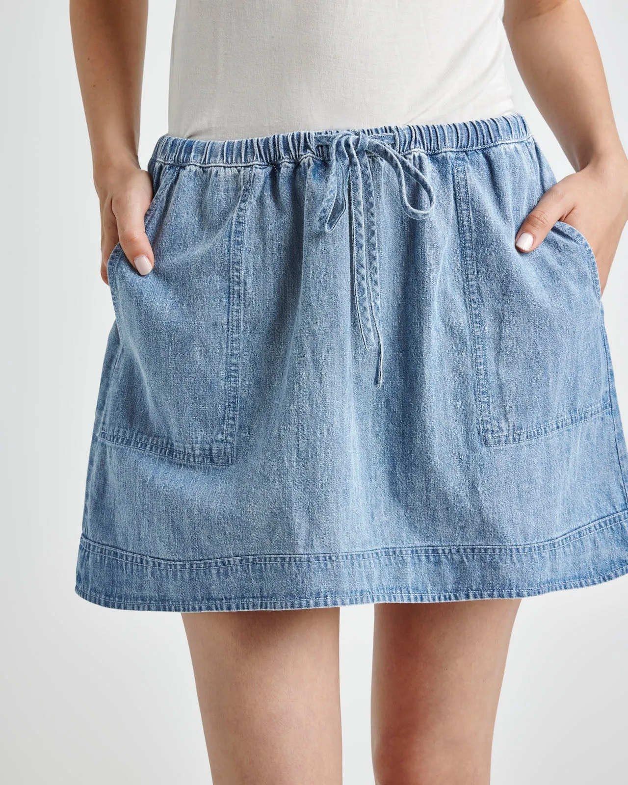 Alice Cotton Indigo Mini Skirt