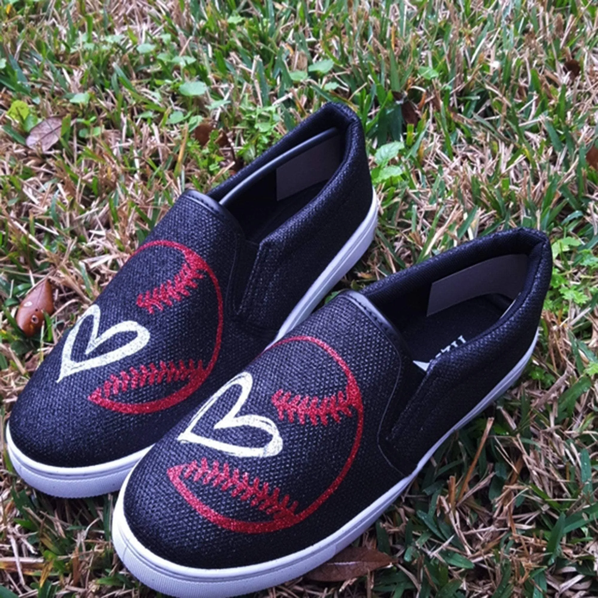 Baseball sneakers /Baseball stitches / Baseball slip on shoes/ Baseball sneakers