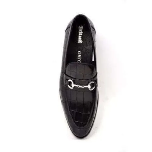 British Walkers Chicago Men's Black Leather Loafers