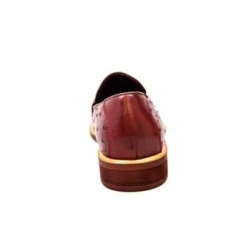 British Walkers Dolche Men's Burgundy Red Leather Loafers