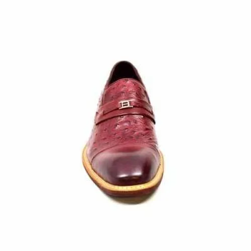 British Walkers Dolche Men's Burgundy Red Leather Loafers