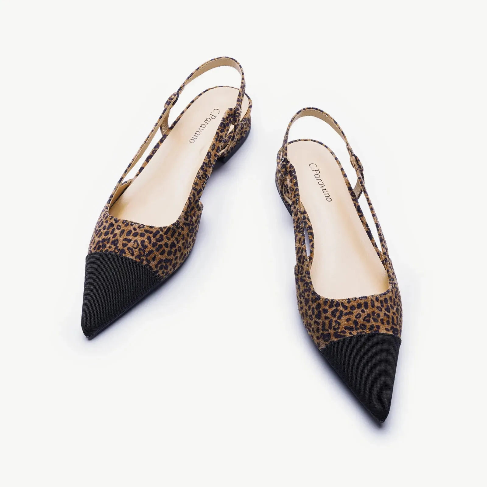 Cap-Toe Slingback Flats (Freya)