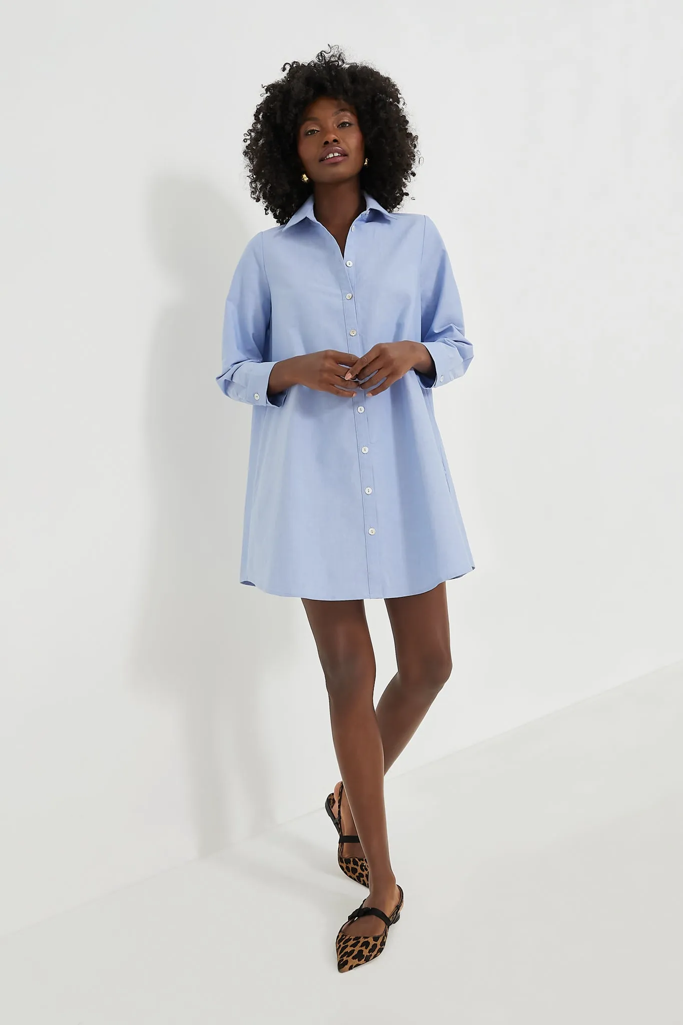 Chambray Harris Shirt Dress