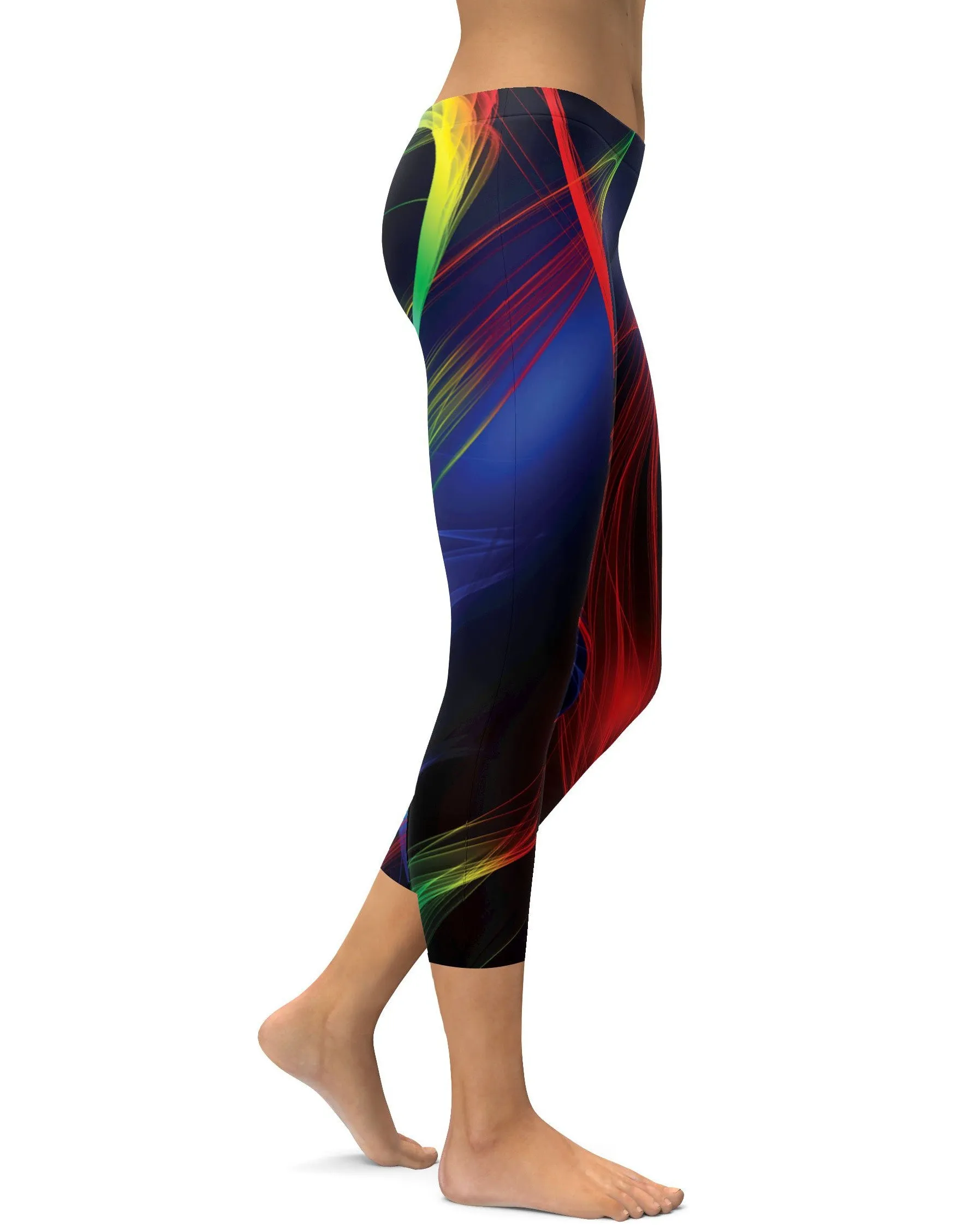 EDM Rainbow Strokes Capris