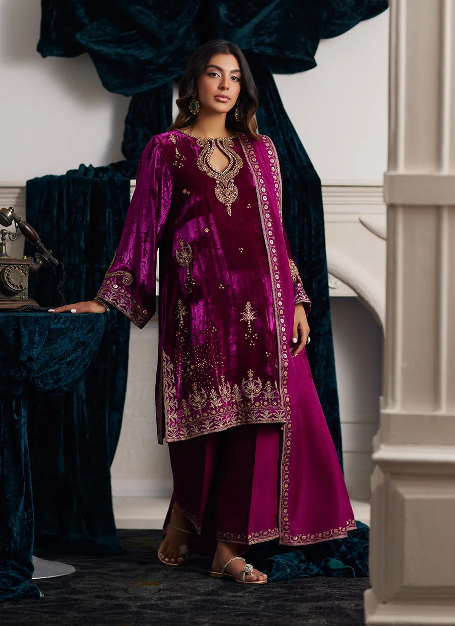 Emili Velvet Shirt And Dupatta