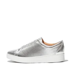 FitFlop Rally Leather Sneakers Silver