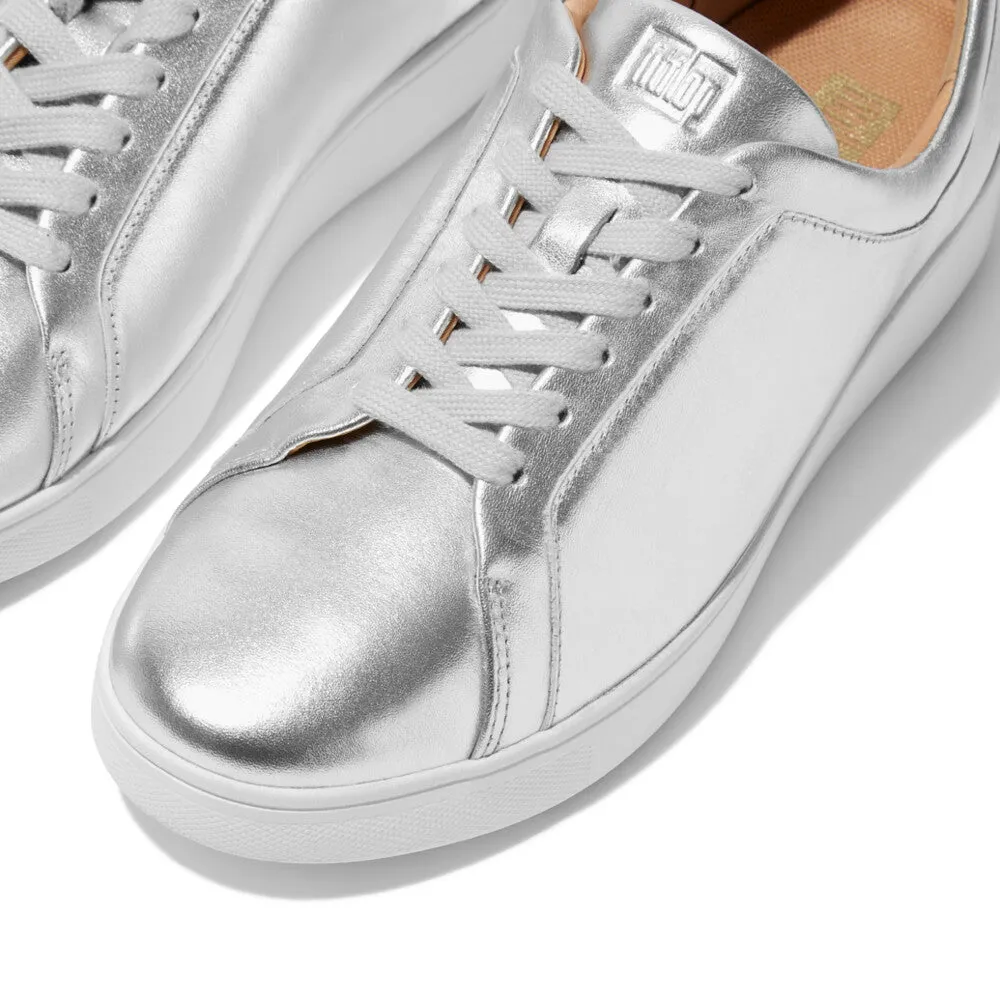 FitFlop Rally Leather Sneakers Silver