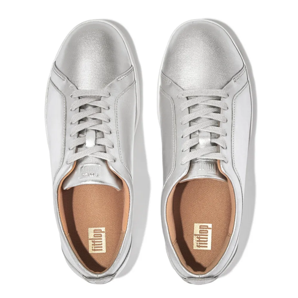 FitFlop Rally Leather Sneakers Silver