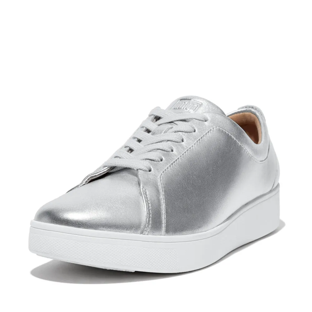 FitFlop Rally Leather Sneakers Silver