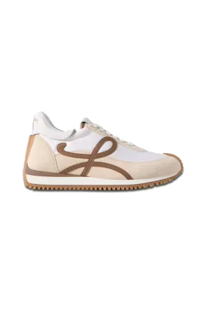 Flow Runner Leather-Trimmed Shell and Suede Sneakers