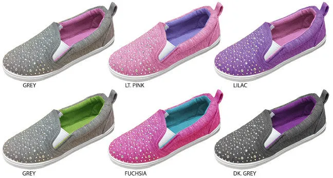 girls jersey knit slip-on sneakers Case of 36