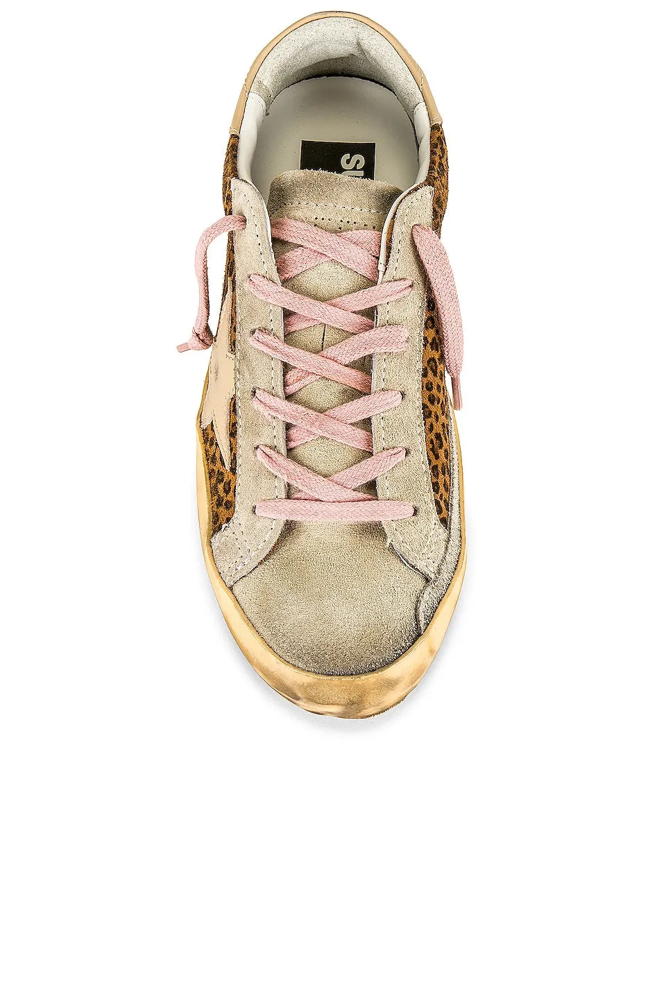 Golden Goose Superstar Sneakers in Maculated Brown, Ivory, & Warm Sand