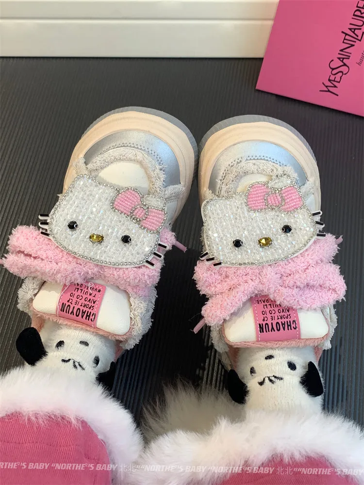 Hello Kitty velvet all-match cute warm sneakers