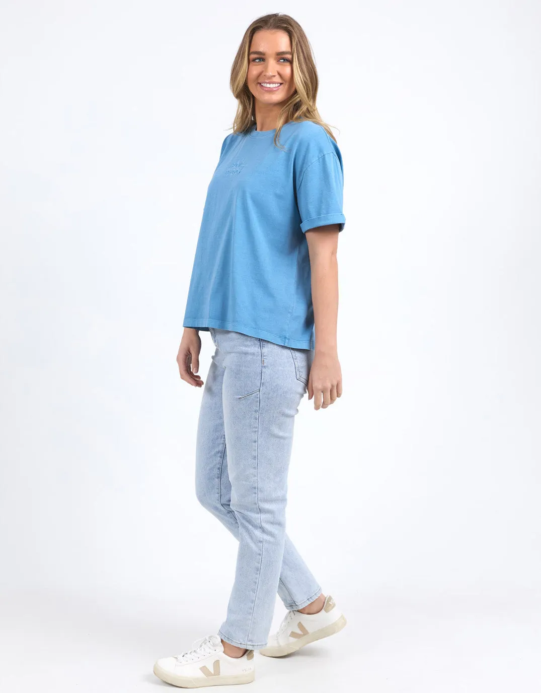 Huntleigh Oversized Tee - Azure Blue