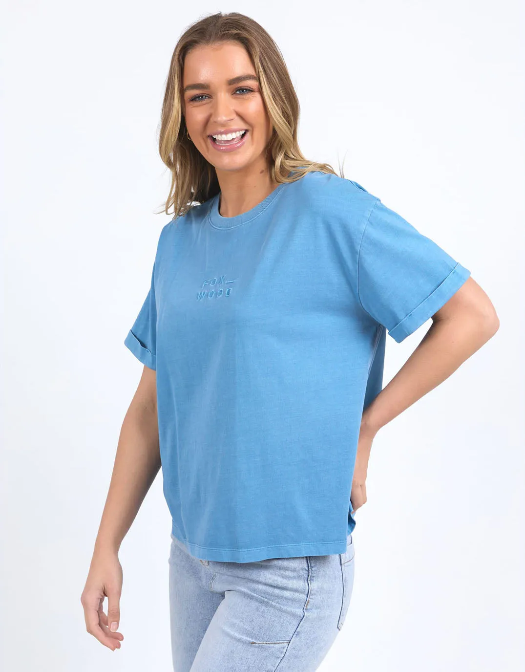 Huntleigh Oversized Tee - Azure Blue