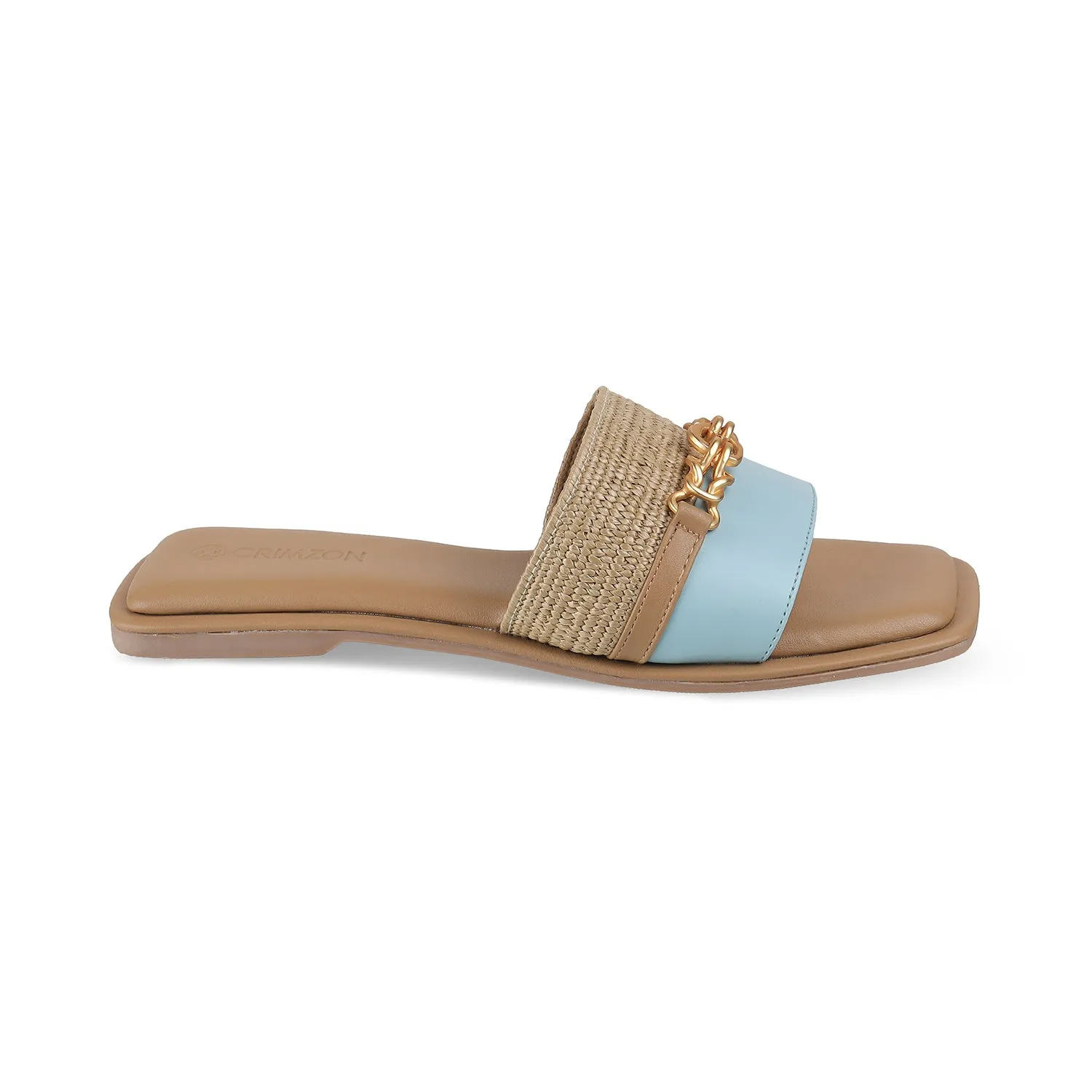 IVY- BLUE JUTE FLATS