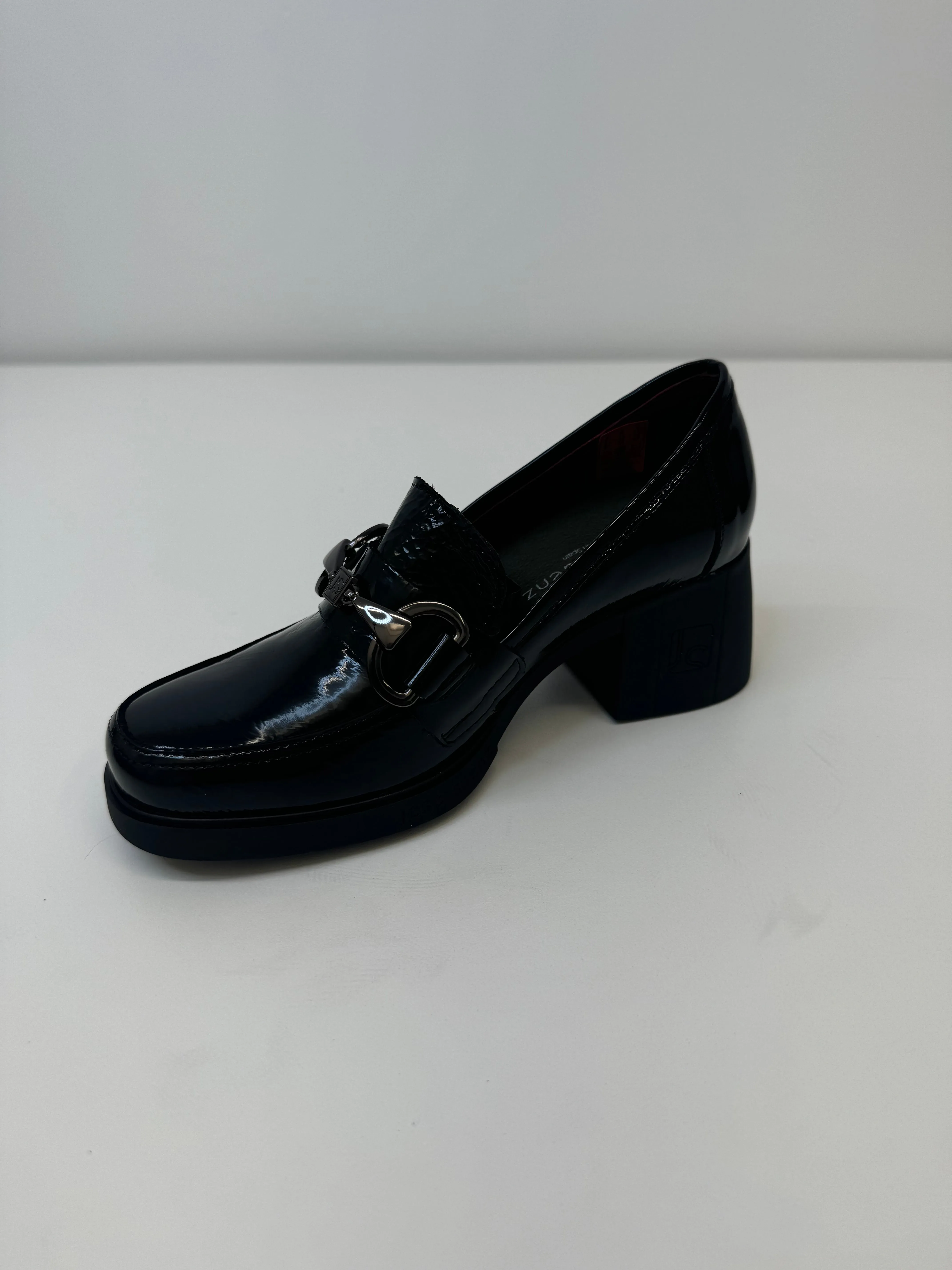 JOSE SAENZ Black Heel Loafers