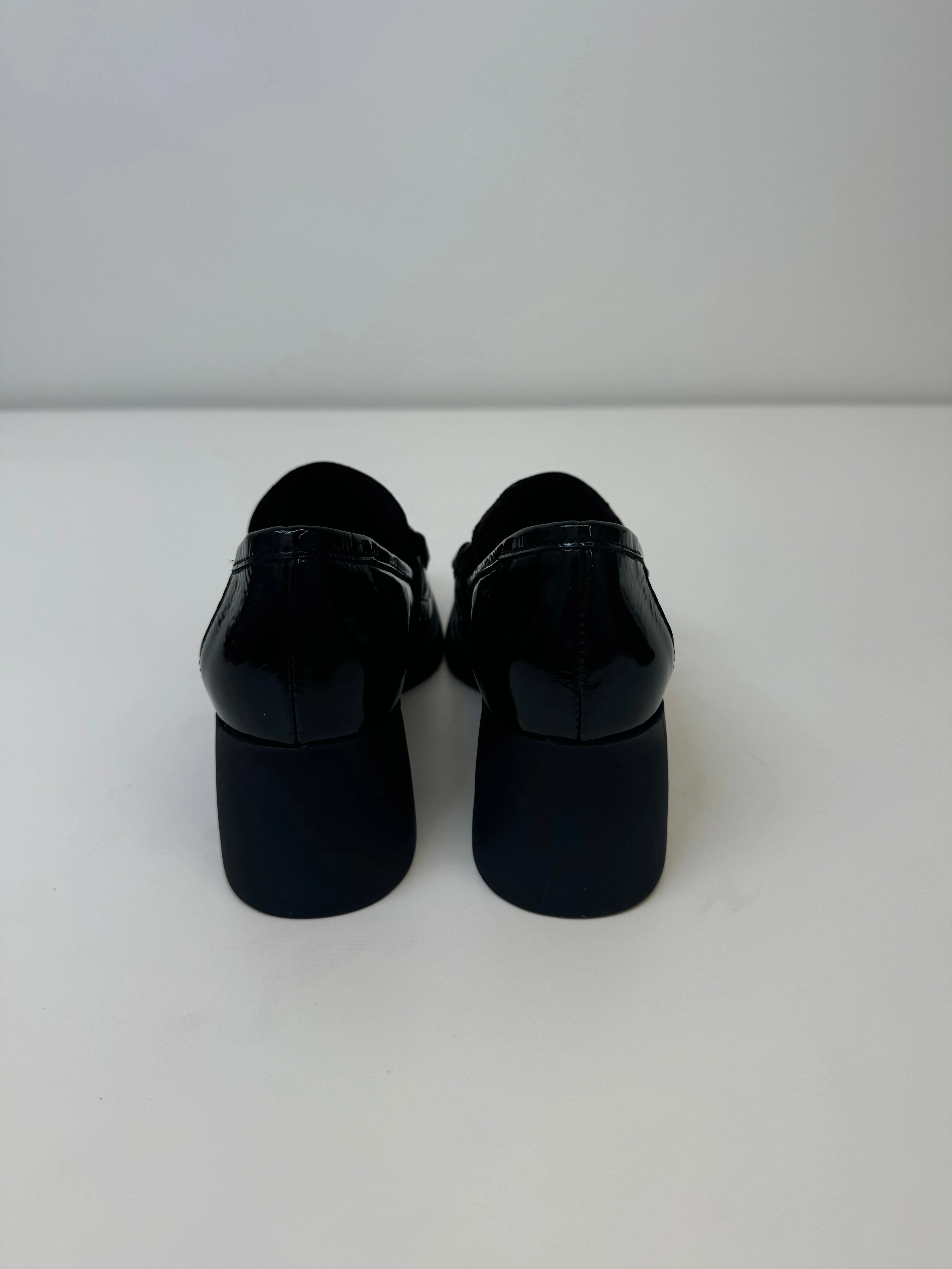 JOSE SAENZ Black Heel Loafers