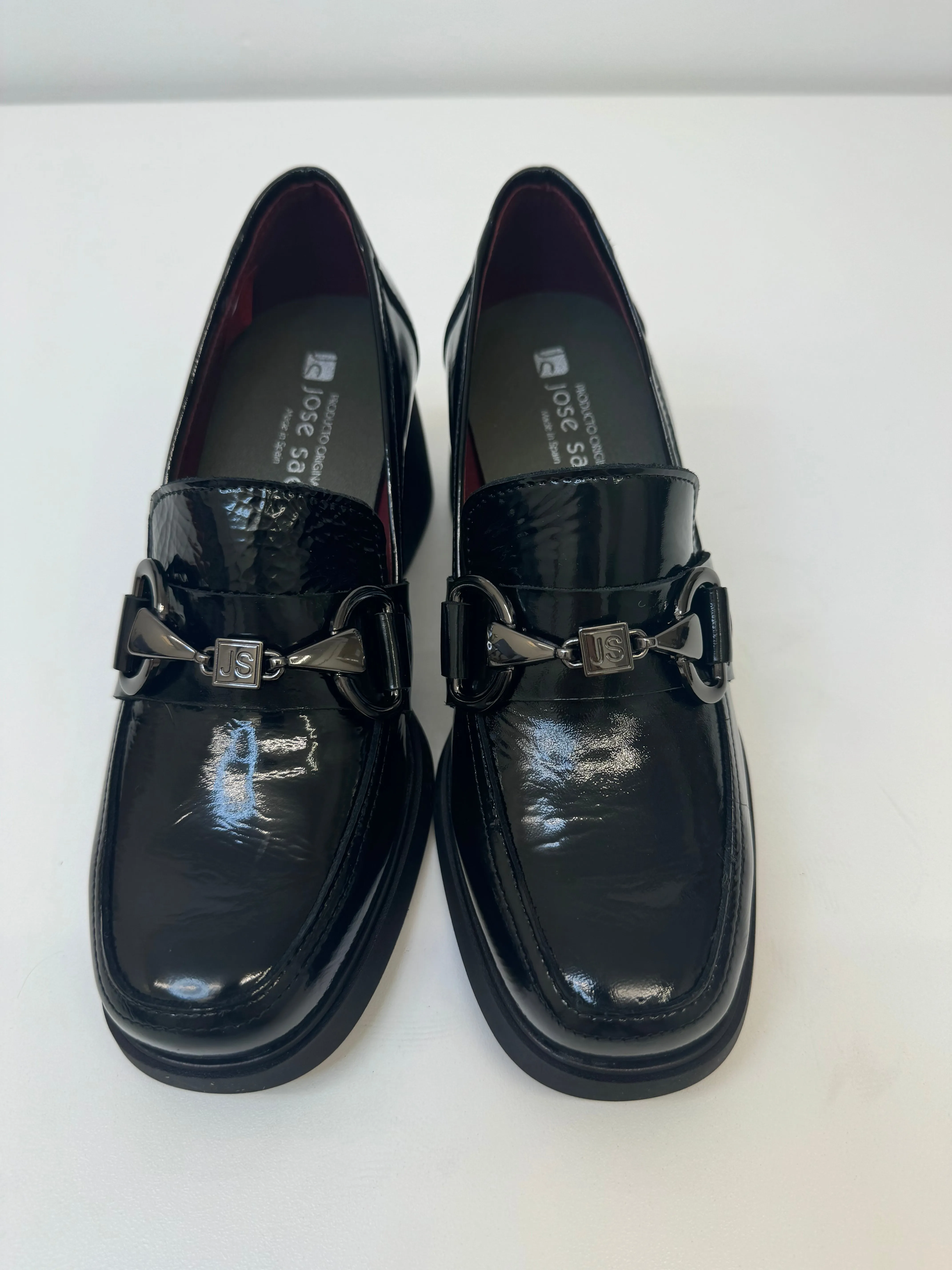 JOSE SAENZ Black Heel Loafers