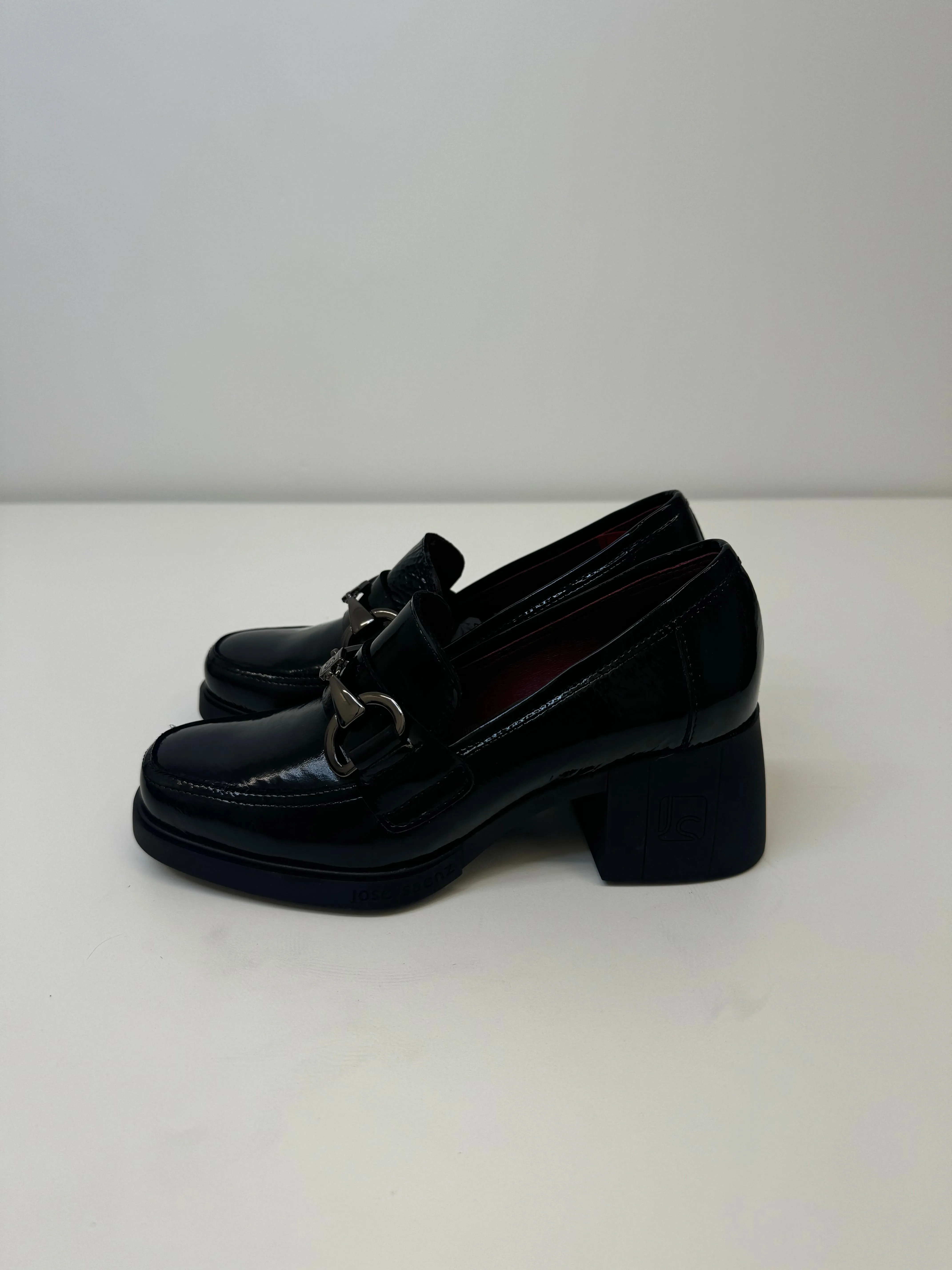 JOSE SAENZ Black Heel Loafers