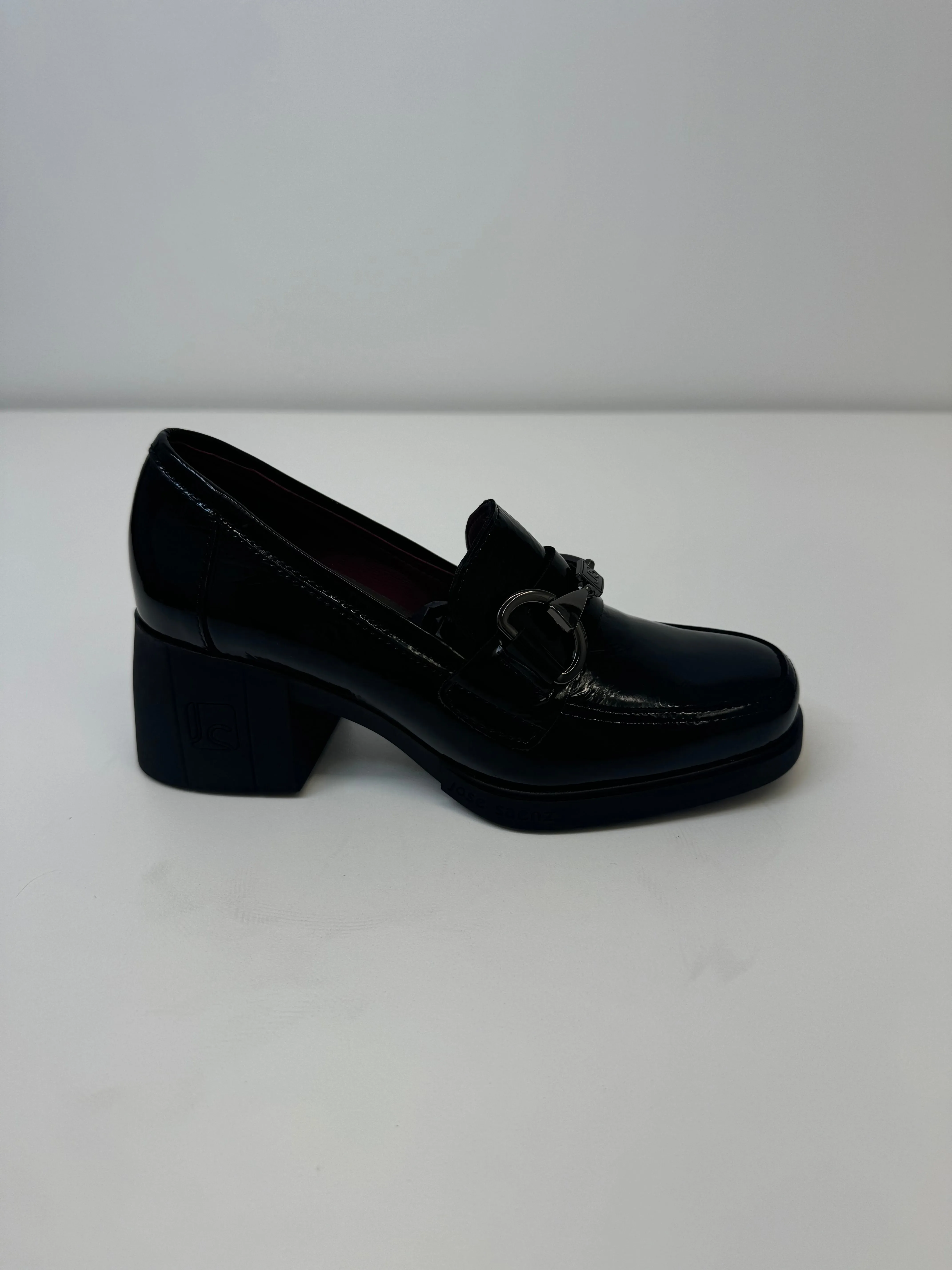 JOSE SAENZ Black Heel Loafers