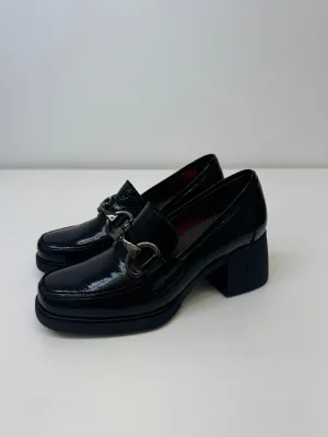 JOSE SAENZ Black Heel Loafers