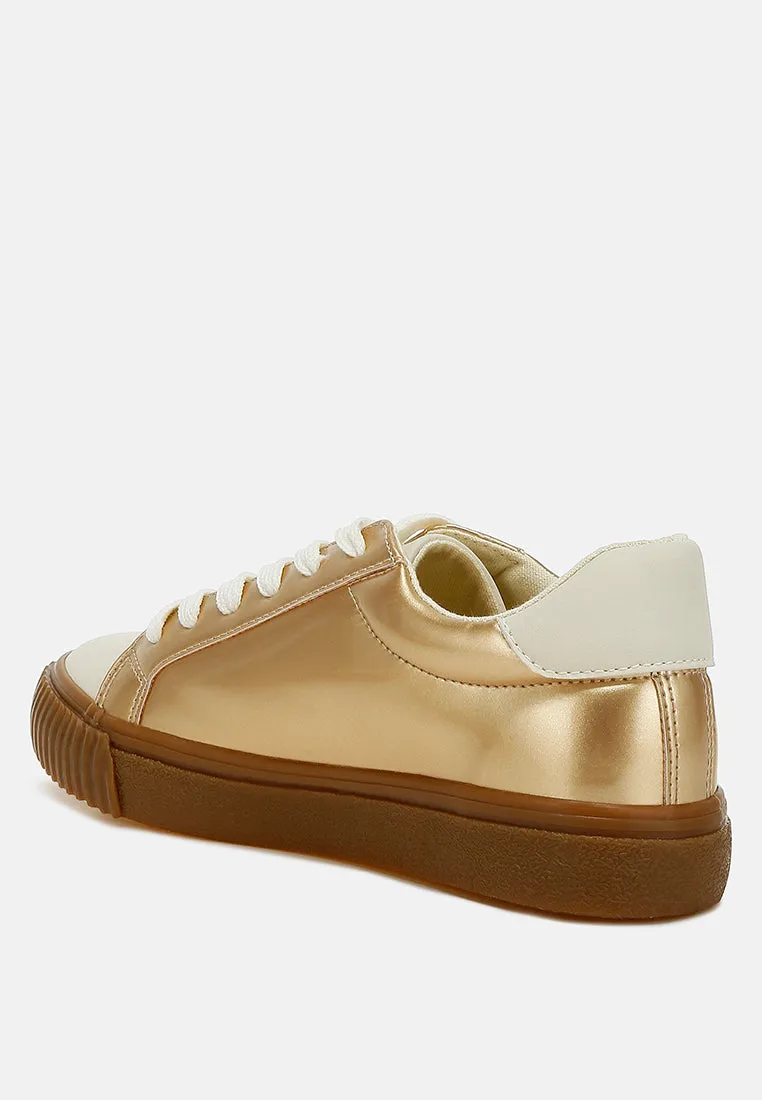 Jumping jacks Metallic Faux Leather Star Sneakers