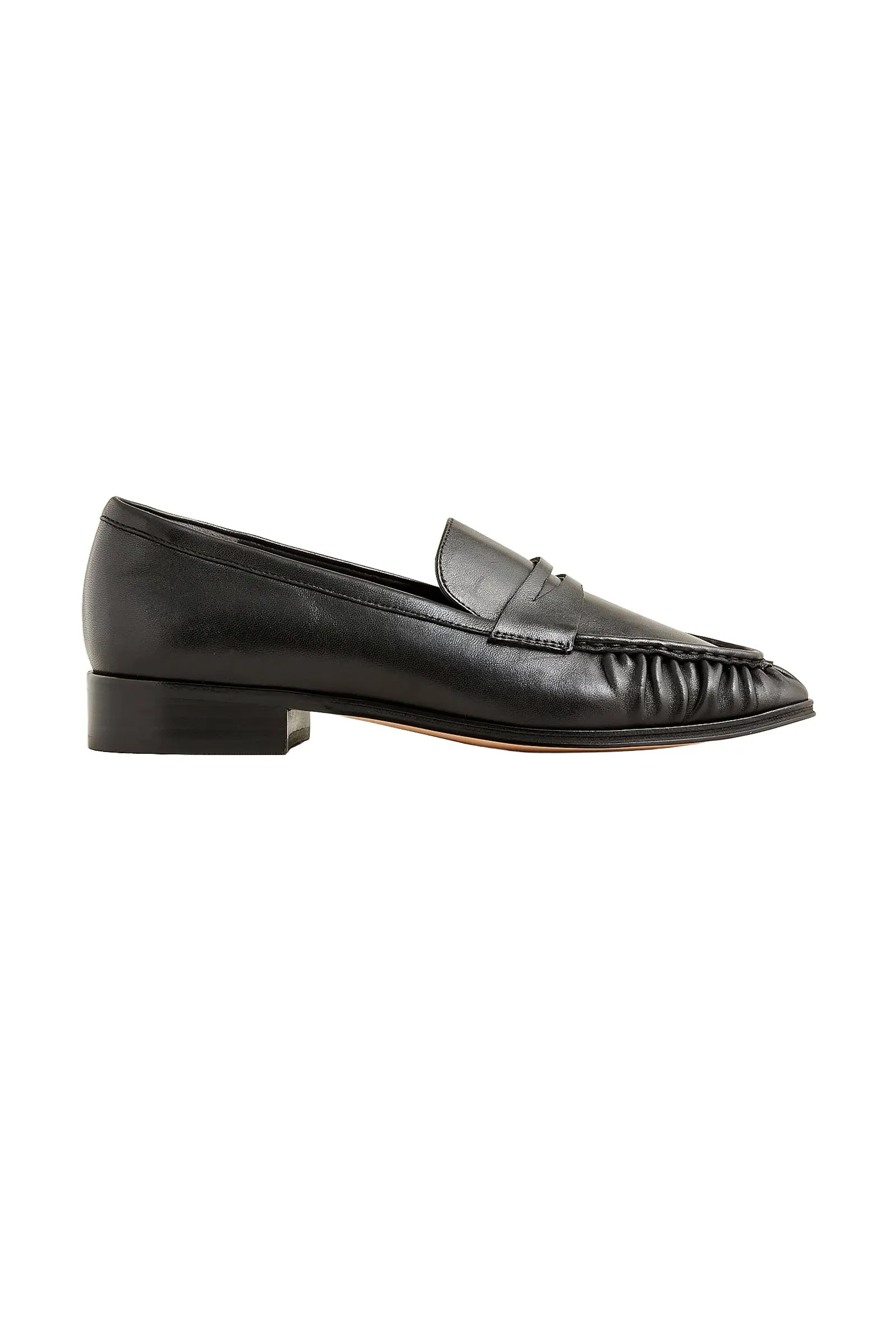 Maison Ruched Loafers in Leather