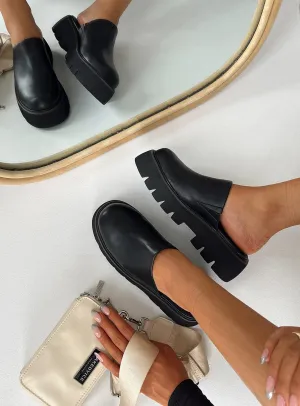 Marcie Slide On Flats Black