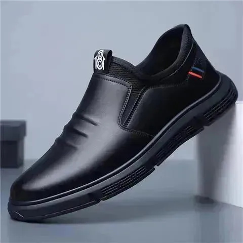 Men Shoes Black White Flats Walking Shoes Sneakers for Men