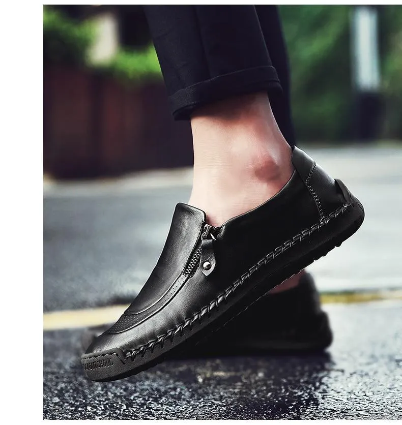 Mens casual loafers slip on dress loafers comfy driver shoes all season flats