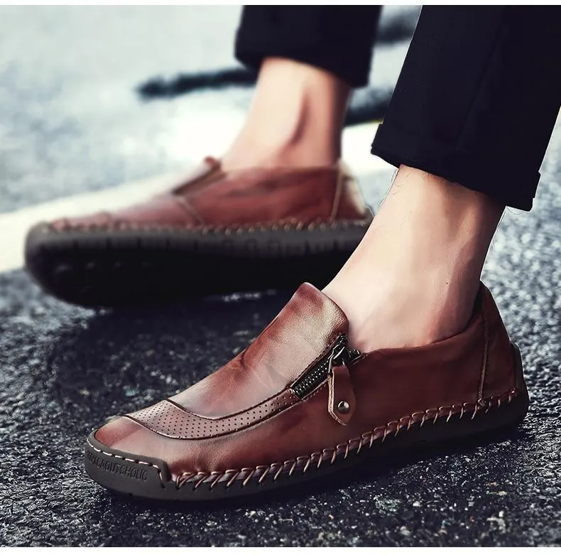 Mens casual loafers slip on dress loafers comfy driver shoes all season flats