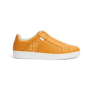 Men's Icon Classic Orange White Leather Sneakers 02092-222