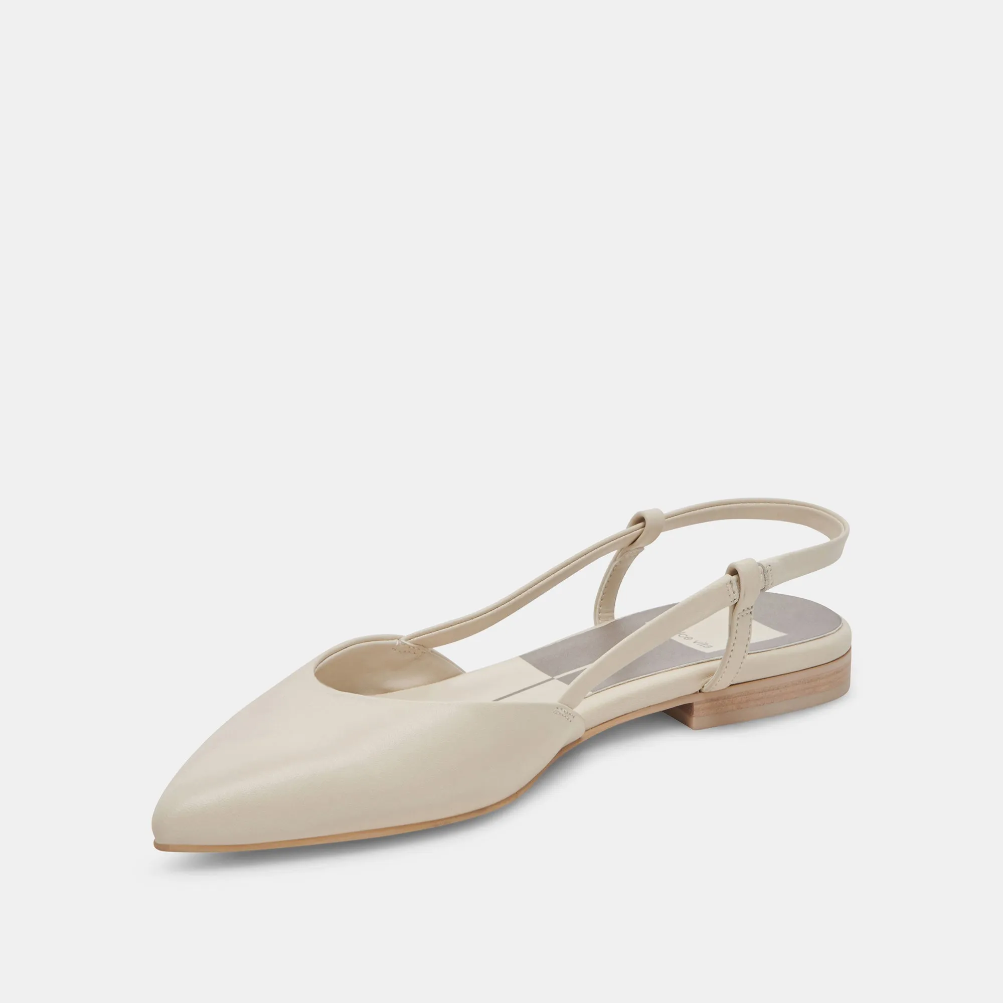 NARAH FLATS IVORY LEATHER - re:vita