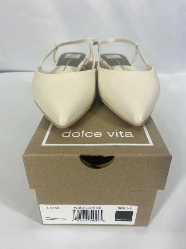 NARAH FLATS IVORY LEATHER - re:vita