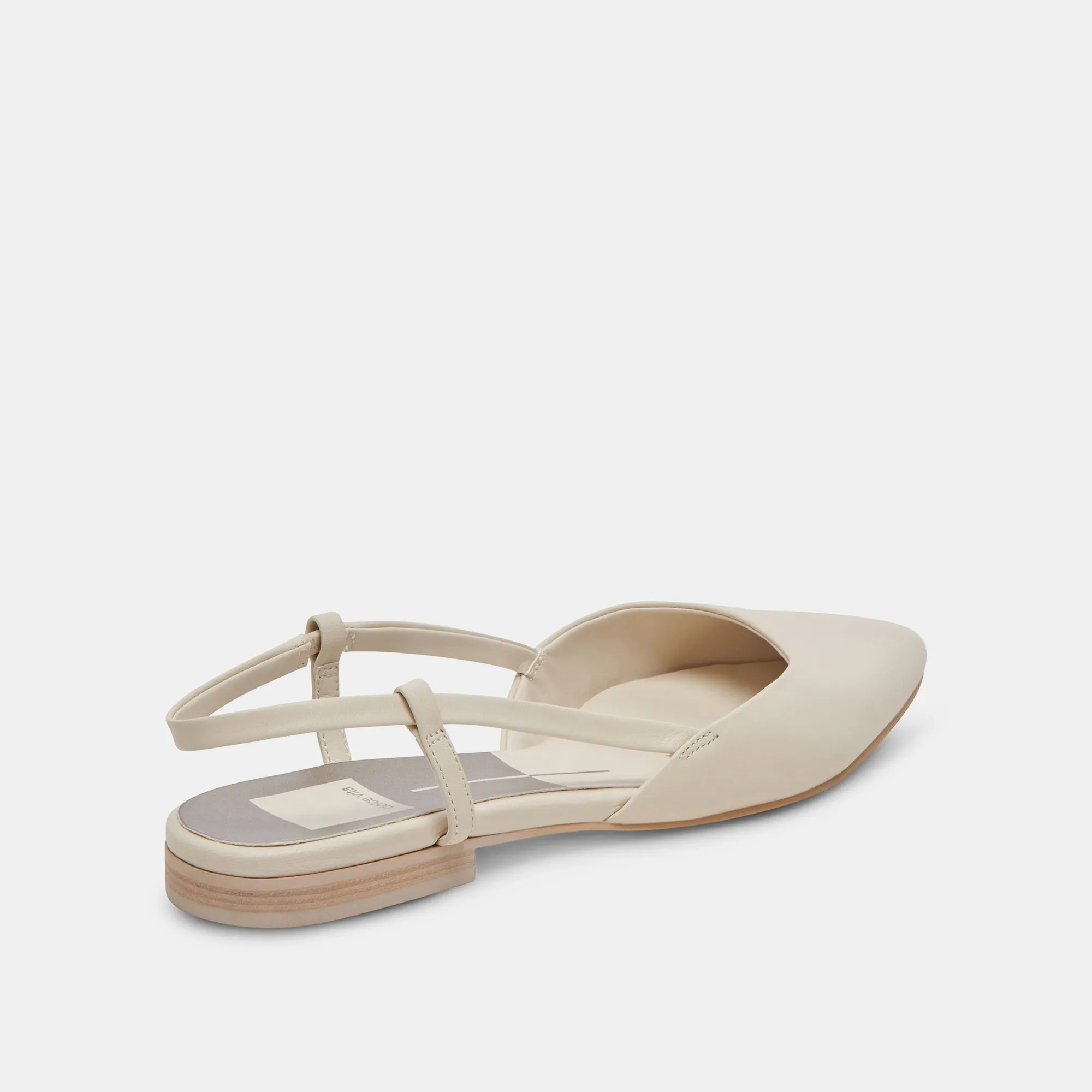 NARAH FLATS IVORY LEATHER - re:vita