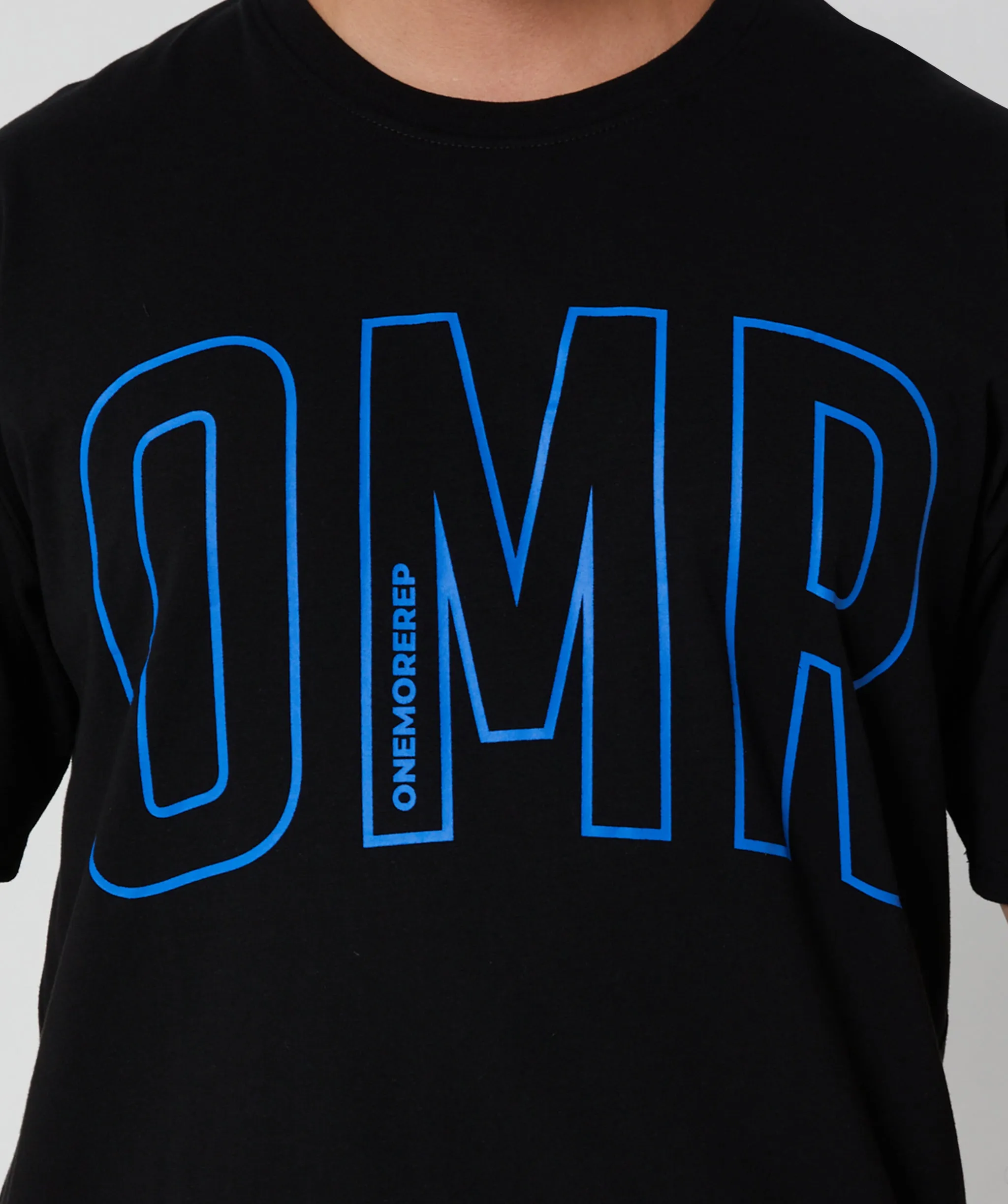 Oversized Pump Tee Black/Electric Blue