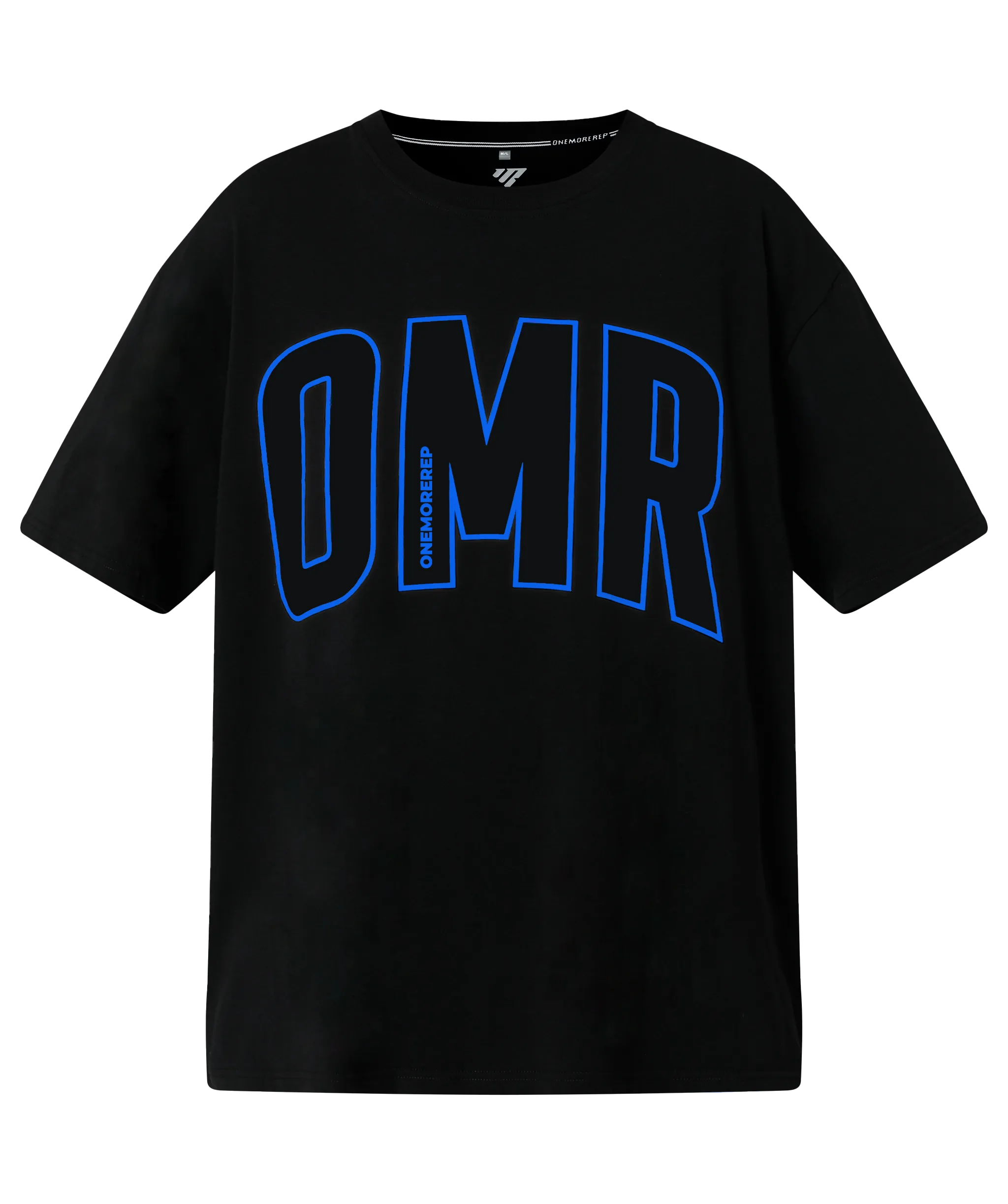 Oversized Pump Tee Black/Electric Blue