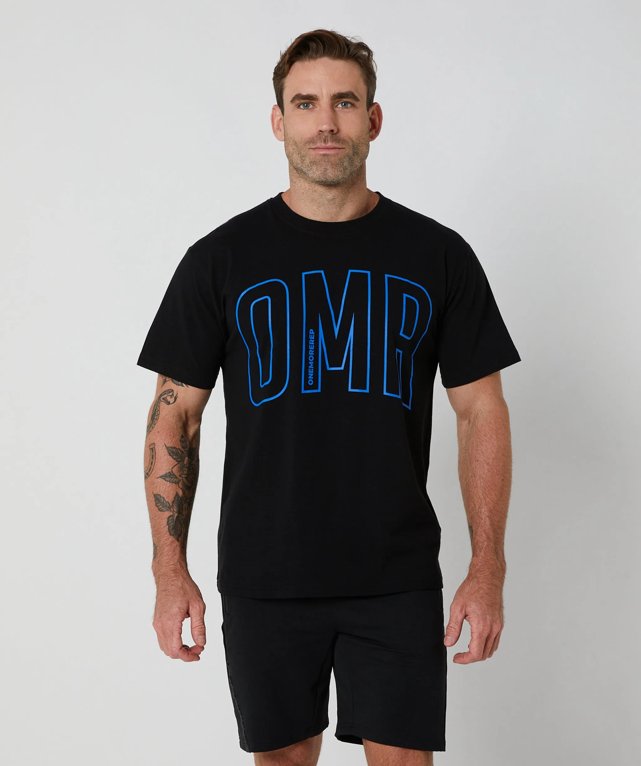 Oversized Pump Tee Black/Electric Blue