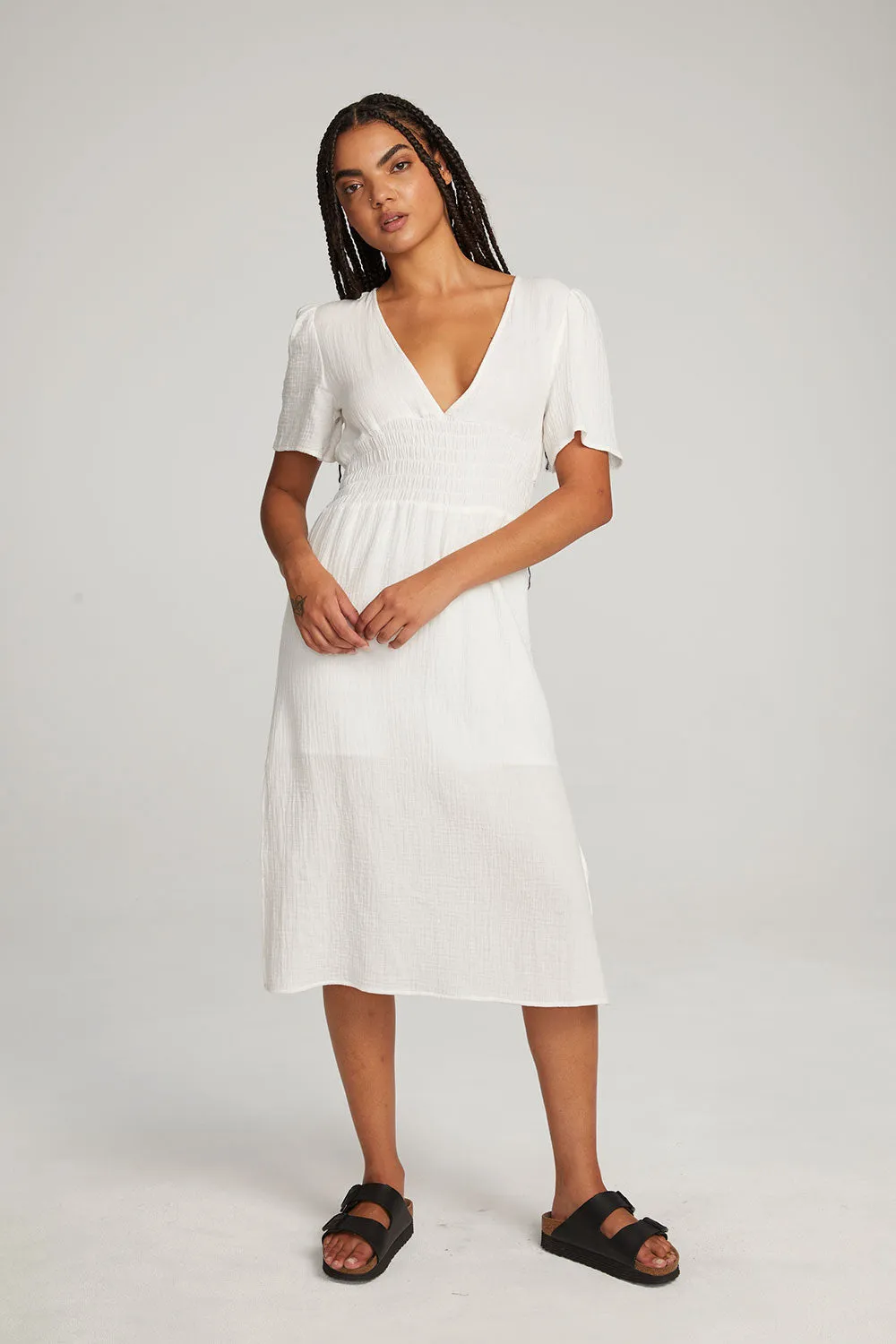 Palmer White Midi Dress