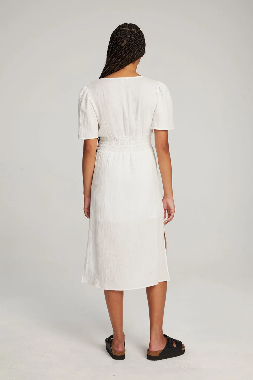 Palmer White Midi Dress