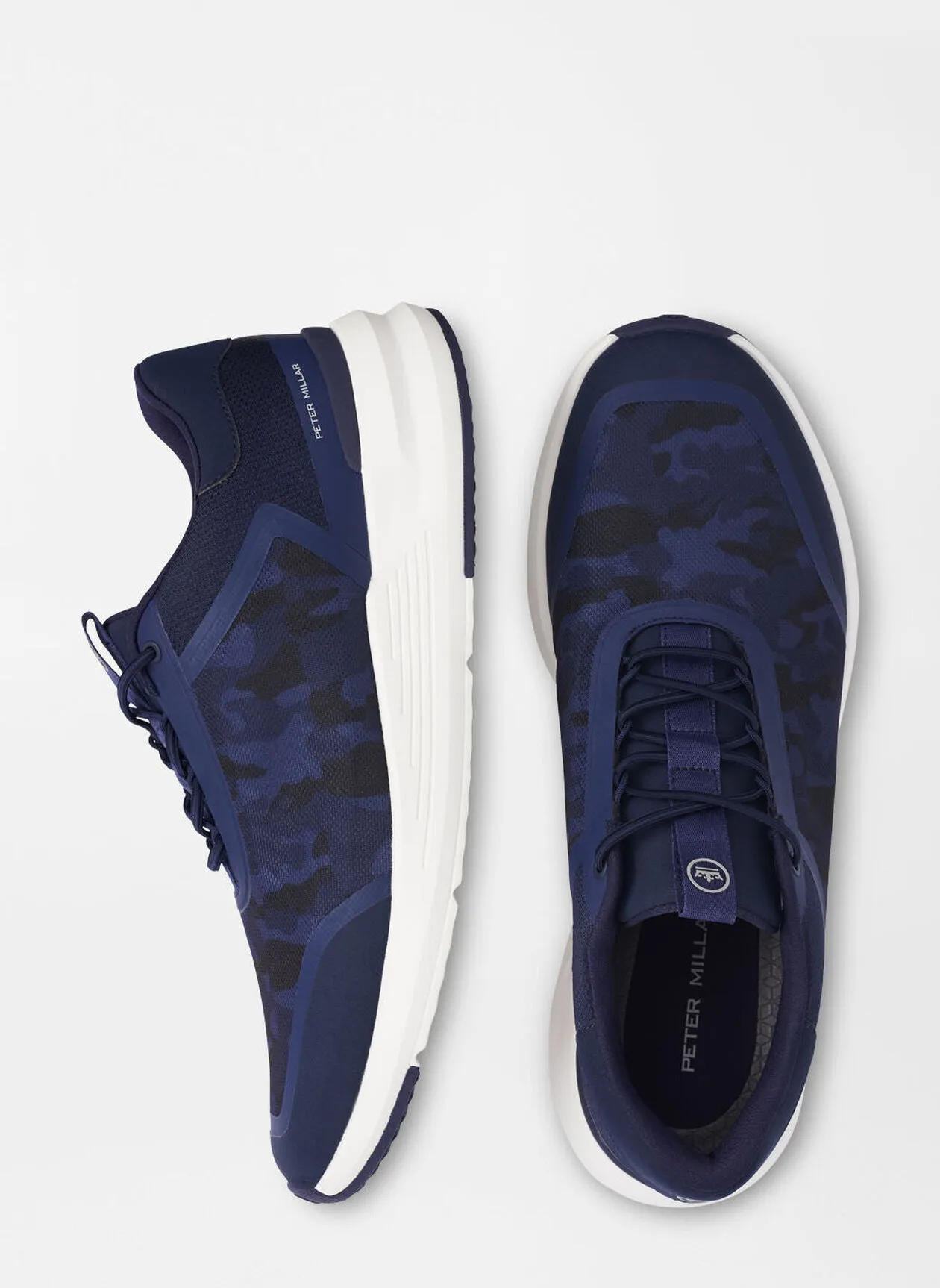 Peter Millar Camberfly Sneaker Printed Camo In Navy