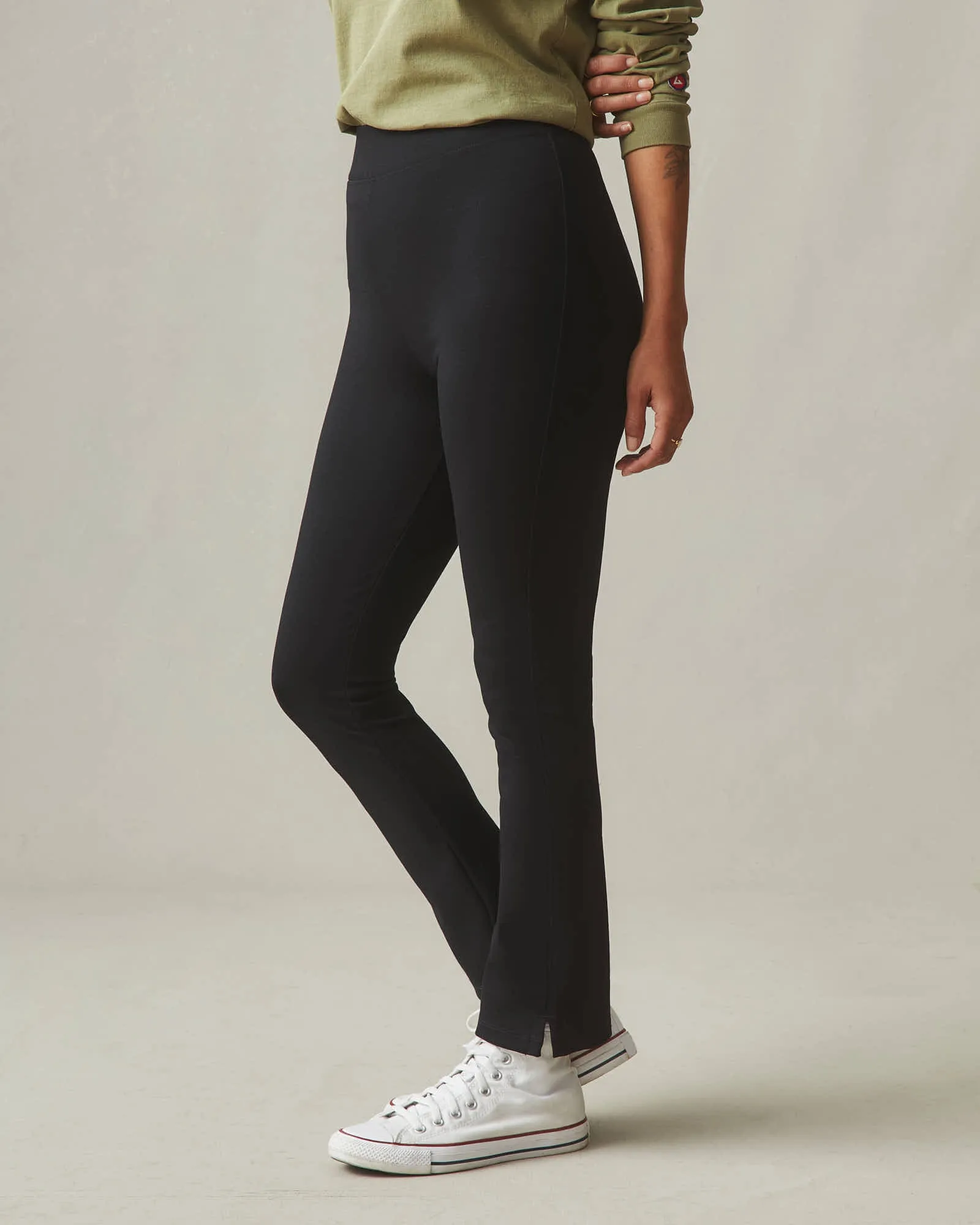 Ponte Kick Flare Pant - Super Black