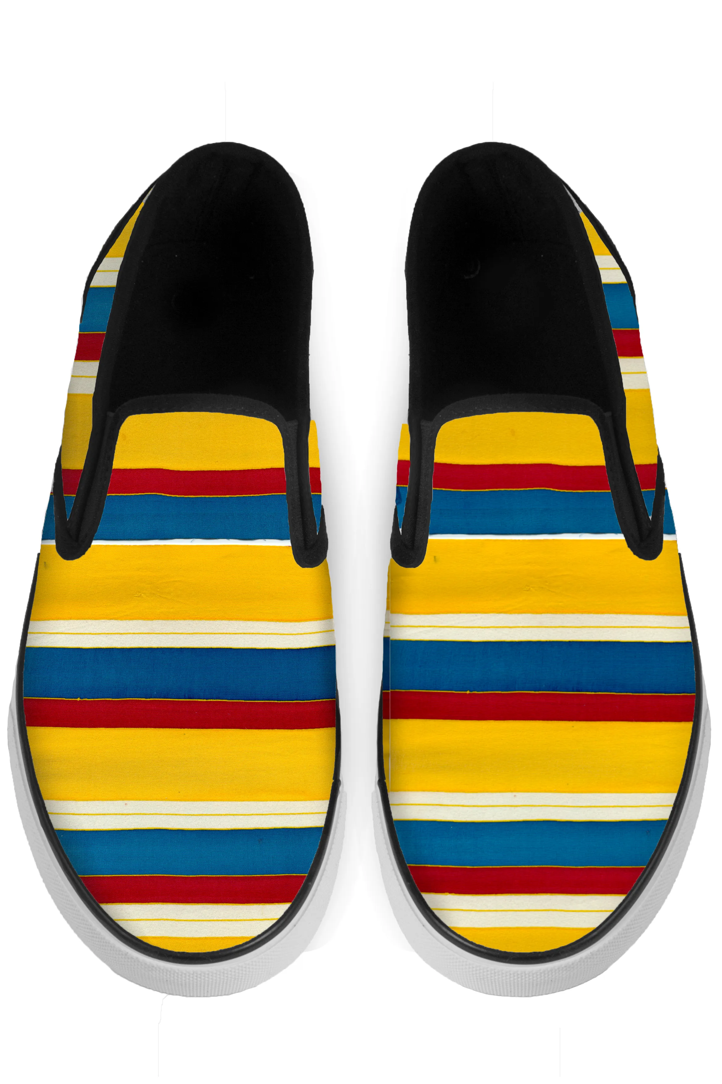 Riviera Stripe Red Slip On Sneakers - x