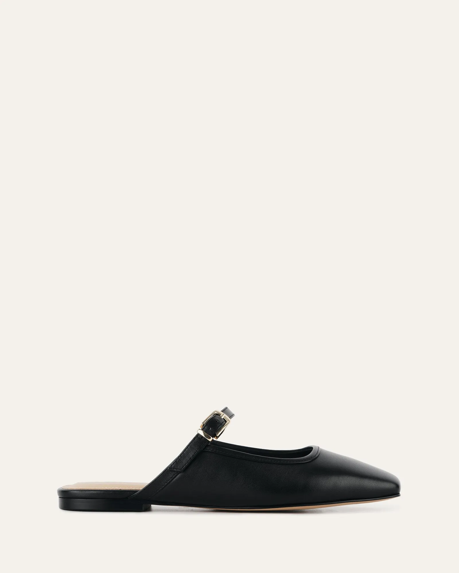 SAMMY DRESS FLATS BLACK LEATHER