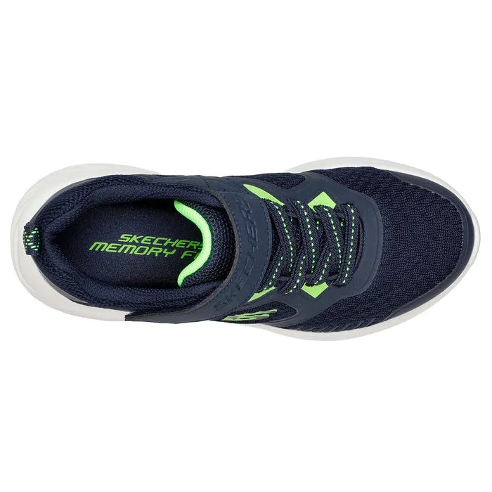 Skechers Kids Bounder Voltvor Navy Lime Trainer